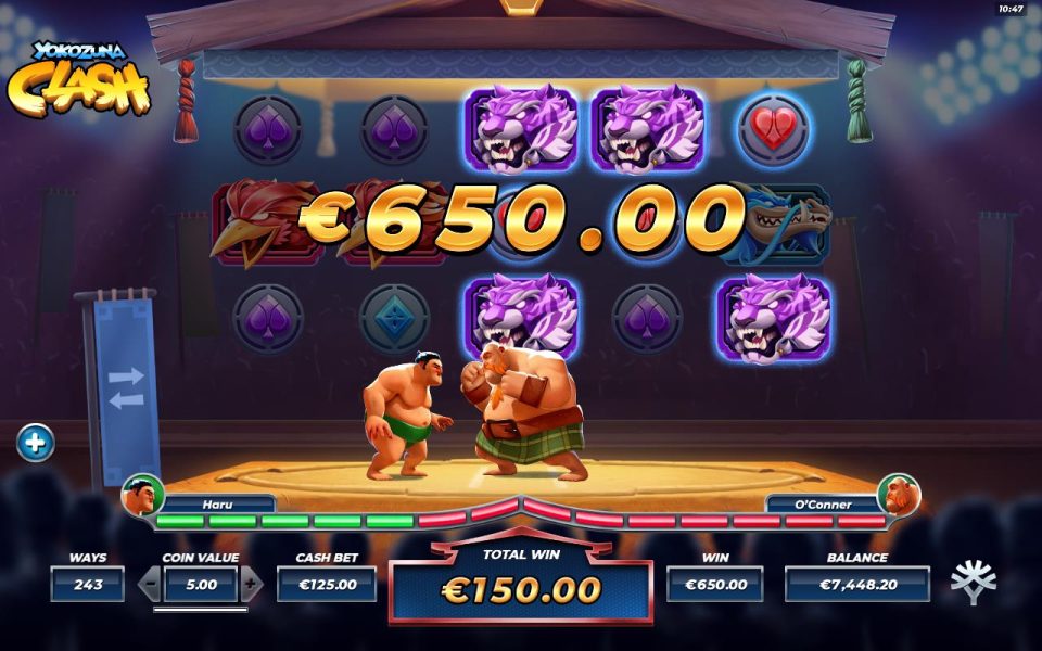 Игровые символы и их комбинации Yokozuna Clash