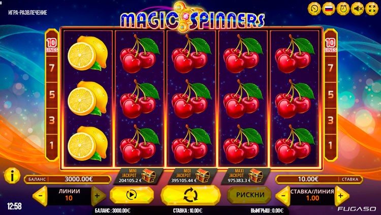 Технические параметры Magic Spinners