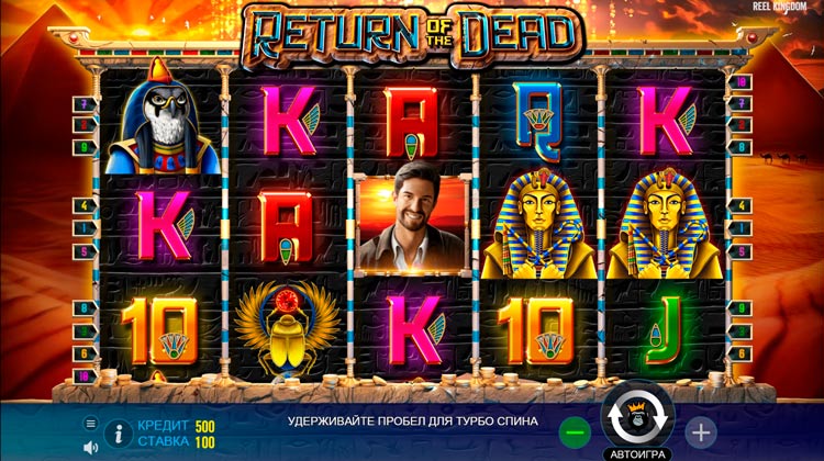 Внешний вид игрового слота Return of the Dead