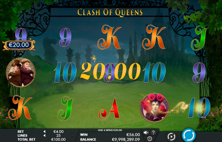 Встроенные символы и их множители ставки Clash of Queens