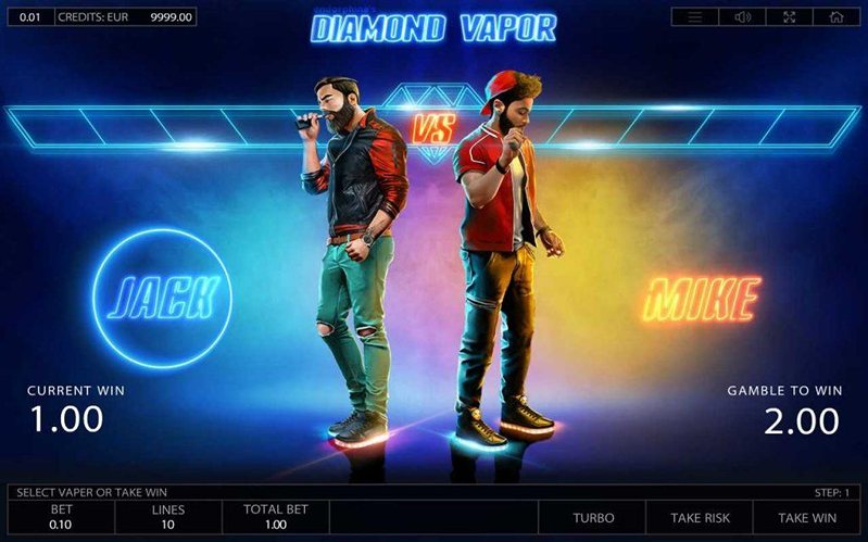 игра на удвоение Diamond Vapor