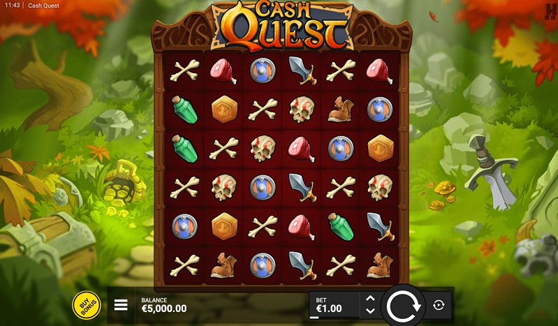 Дизайн слота Cash Quest