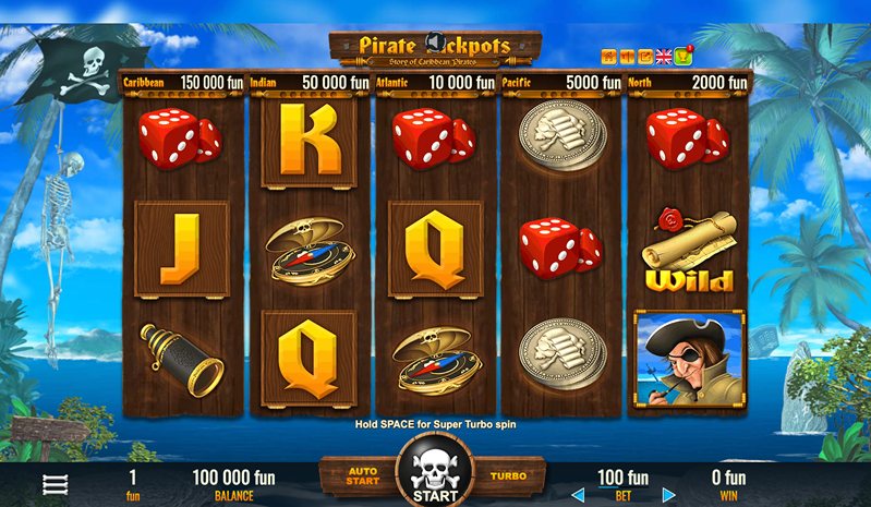 Дизайн слота Pirate Jackpots