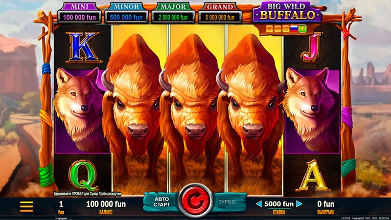 Геймплей слота Big Wild Buffalo