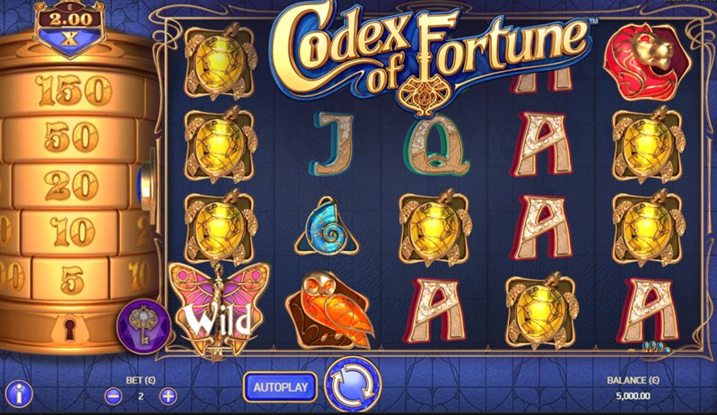 Геймплей слота Codex of Fortune