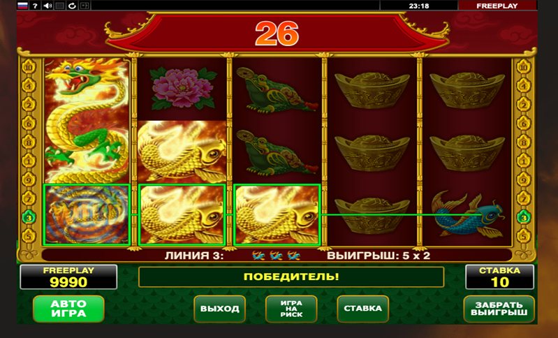 Выигрыш слота Wild Dragon