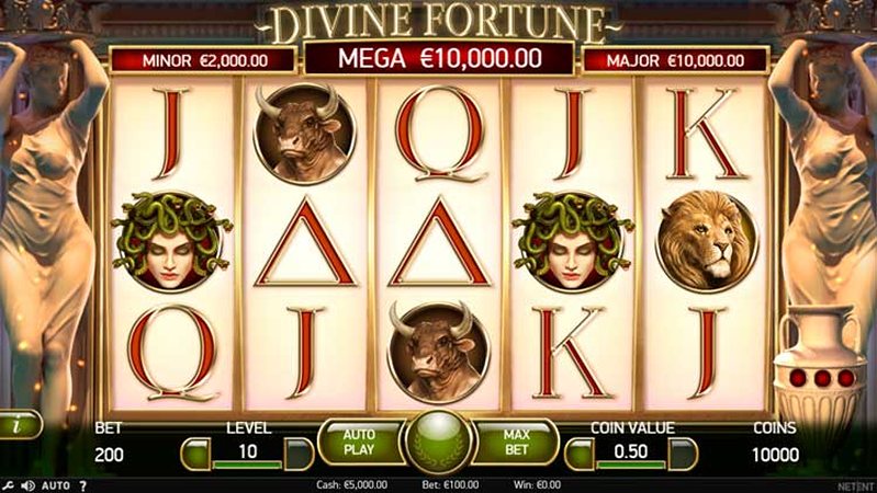 Дизайн слота Divine Fortune