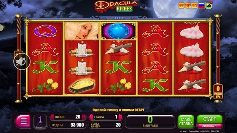 Дизайн слота Dracula Riches