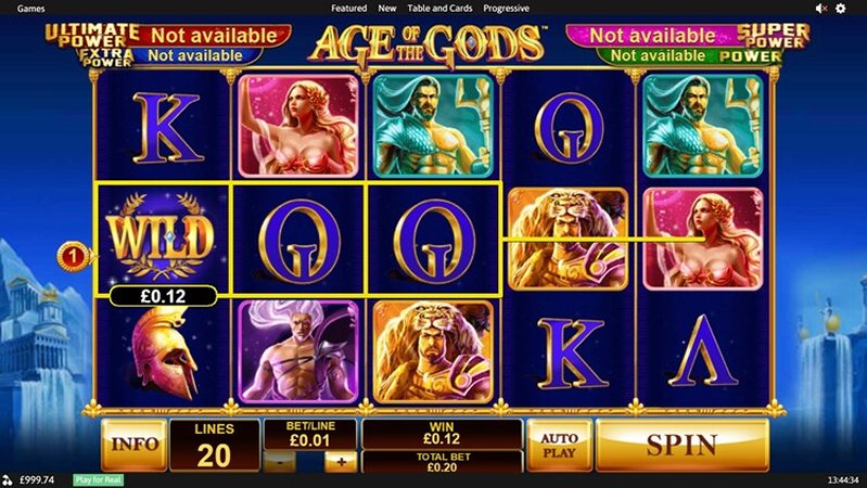 Выигрыш слота Age of the Gods